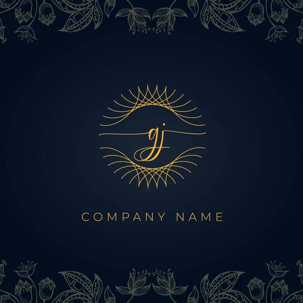 Elegante Logotipo Lujo Carta Este Icono Incorpora Con Forma Geométrica — Vector de stock