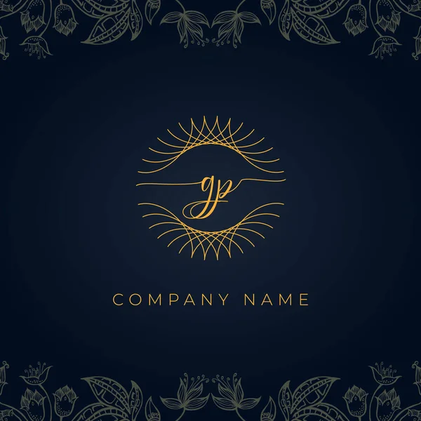 Elegante Luxe Letter Logo Dit Pictogram Bevat Abstracte Ronde Dunne — Stockvector