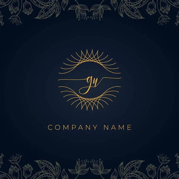 Elegante Logotipo Lujo Carta Este Icono Incorpora Con Forma Geométrica — Vector de stock