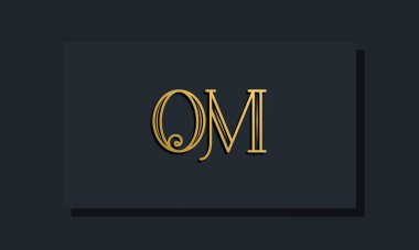 Minimal Inline stili İlk OM logosu. Bu logo yaratıcı bir şekilde modern yazı karakterine sahip. Hangi şirket ya da markanın bu ilk adı başlatacağı için uygun olacaktır..