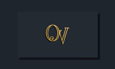 Minimal Inline stili ilk OV logosu. Bu logo yaratıcı bir şekilde modern yazı karakterine sahip. Hangi şirket ya da markanın bu ilk adı başlatacağı için uygun olacaktır..