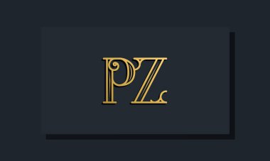 Minimal Inline stil PZ logosu. Bu logo yaratıcı bir şekilde modern yazı karakterine sahip. Hangi şirket ya da markanın bu ilk adı başlatacağı için uygun olacaktır..