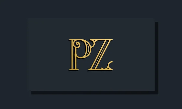 Minimal Inline stil PZ logosu. Bu logo yaratıcı bir şekilde modern yazı karakterine sahip. Hangi şirket ya da markanın bu ilk adı başlatacağı için uygun olacaktır..