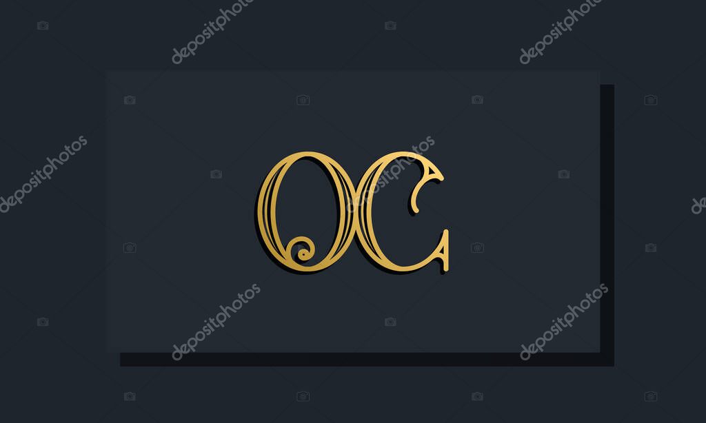 Minimal Inline style Initial OC logo. This logo incorporate with modern typeface in the creative way.It will be suitable for which company or brand name start those initial.