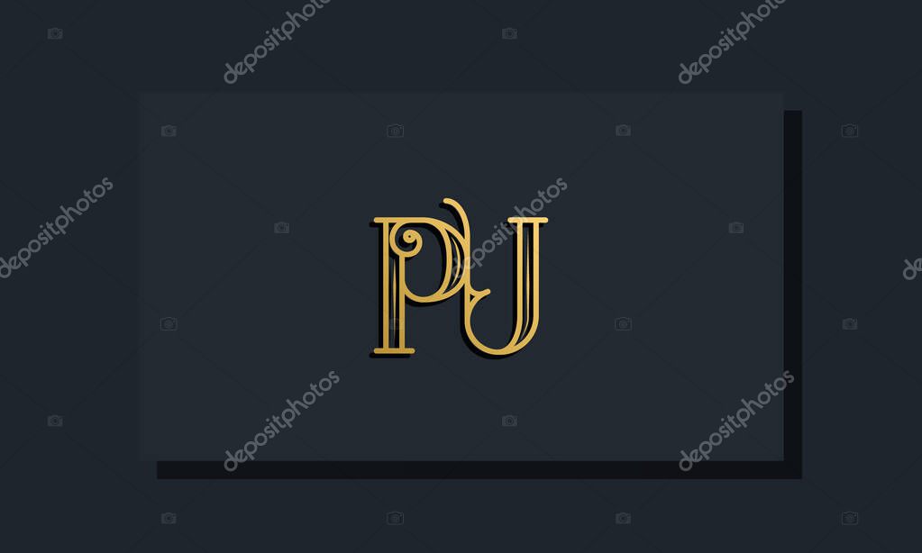 Minimal Inline style Initial PU logo. This logo incorporate with modern typeface in the creative way.It will be suitable for which company or brand name start those initial.