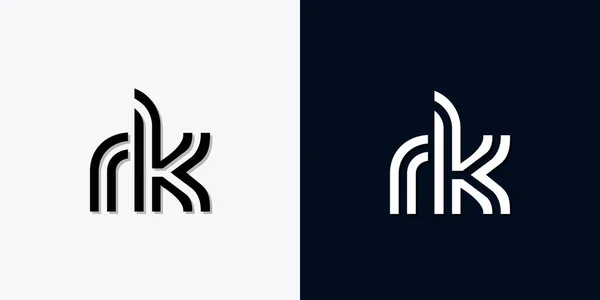 Modern Abstrakt Inledande Bokstav Logotyp Denna Ikon Införliva Med Två — Stock vektor