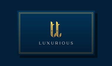 Klasik kraliyet baş harfleri LL logosu. Bu logo yaratıcı bir şekilde lüks yazı karakteri ile birleşiyor. Kraliyet, Butik, Otel, Heraldic, Moda ve Mücevherat için uygun olacak..