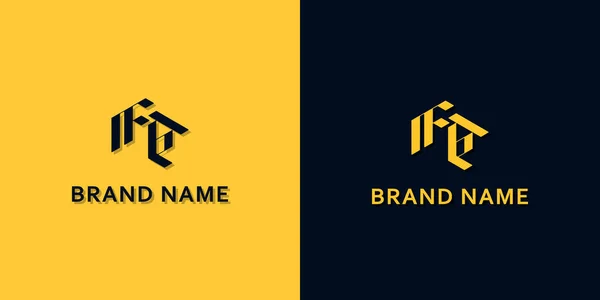 ミニマルイニシャルのFtロゴ このロゴは創造的な方法で現代的な書体と組み込まれています 会社やブランド名が最初のものを開始するのに適しています — ストックベクタ