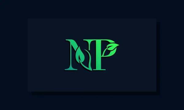 Asgari yaprak stili NP logosu. Bu logo yaprak ve iki harfli yaratıcı bir şekilde birleştirilmiş. ECO, yeşil, doğa, büyüme ve bitkilerle ilgili markalar veya şirketler için uygun olacaktır..