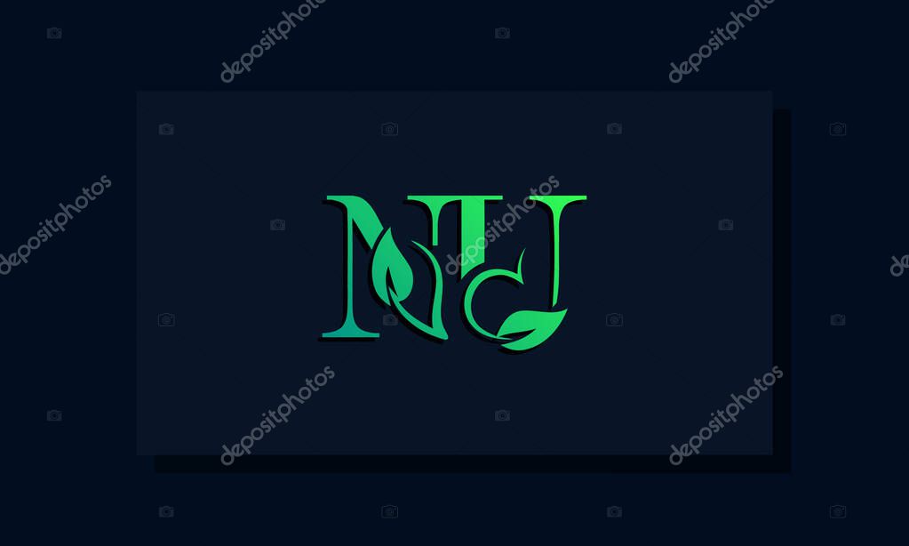 Minimal leaf style Initial NU logo. This logo incorporate with leaf and two letter in the creative way. It will be suitable for ECO, green, nature, growth and herbal related Brand or company.