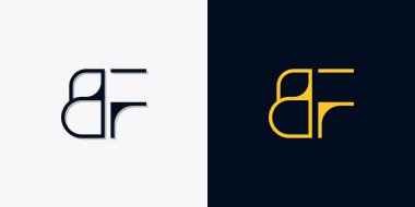 Minimalist soyut başlangıç harfleri BF logosu. Bu logo, yaratıcı bir şekilde soyut yazı karakterine sahip. Hangi şirket ya da markanın başlattığı bu başlangıç noktası için uygun olacaktır..