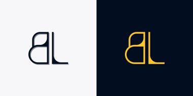 Minimalist soyut başlangıç harfleri BL logosu. Bu logo, yaratıcı bir şekilde soyut yazı karakterine sahip. Hangi şirket ya da markanın başlattığı bu başlangıç noktası için uygun olacaktır..