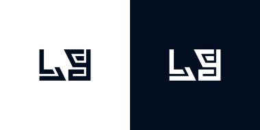 Asgari yaratıcı ilk harfler LY logosu. Bu logo yaratıcı bir şekilde iki yaratıcı harfle birleşti. İlk harfleri hangi şirket ya da markanın başlattığı uygun olacaktır..