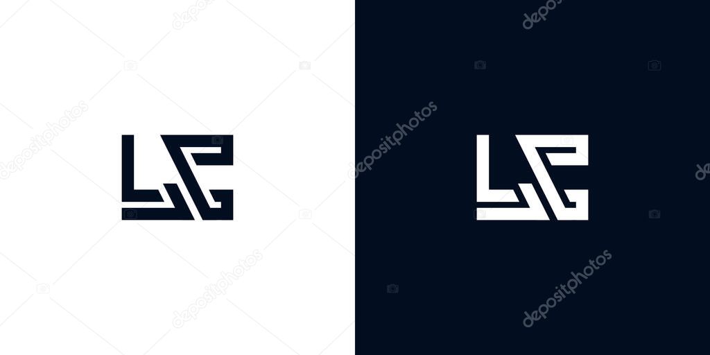 Minimal creative initial letters LC logo. This logo incorporate with two creative letters in the creative way. It will be suitable for which company or brand name starts those initial letters.
