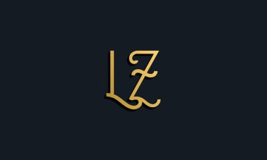 Lüks moda ilk harf LZ logosu. Bu simge modern yazı karakterini yaratıcı bir şekilde birleştirir. Bu başlangıç için hangi şirket veya markanın adı uygun olacaktır.