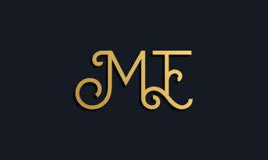 Lüks moda ilk harf ME logosu. Bu simge modern yazı karakterini yaratıcı bir şekilde birleştirir. Bu başlangıç için hangi şirket veya markanın adı uygun olacaktır.