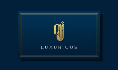 Klasik kraliyet baş harfleri QJ logosu. Bu logo yaratıcı bir şekilde lüks yazı karakteri ile birleşiyor. Kraliyet, Butik, Otel, Heraldic, Moda ve Mücevherat için uygun olacak..