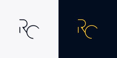 Minimalist ilk harfler RC logosu. Bu logo, yaratıcı bir şekilde soyut yazı karakterine sahip. Hangi şirket ya da markanın başlattığı bu başlangıç noktası için uygun olacaktır..