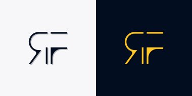 Minimalist soyut ilk harfler RF logosu. Bu logo, yaratıcı bir şekilde soyut yazı karakterine sahip. Hangi şirket ya da markanın başlattığı bu başlangıç noktası için uygun olacaktır..