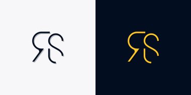 Minimalist soyut baş harfler RS logosu. Bu logo, yaratıcı bir şekilde soyut yazı karakterine sahip. Hangi şirket ya da markanın başlattığı bu başlangıç noktası için uygun olacaktır..