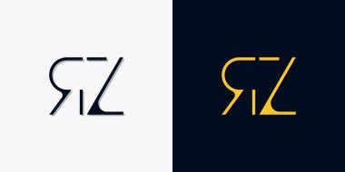 Minimalist soyut ilk harfler RZ logosu. Bu logo, yaratıcı bir şekilde soyut yazı karakterine sahip. Hangi şirket ya da markanın başlattığı bu başlangıç noktası için uygun olacaktır..