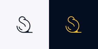 Minimalist soyut başlangıç harfleri SQ logosu. Bu logo, yaratıcı bir şekilde soyut yazı karakterine sahip. Hangi şirket ya da markanın başlattığı bu başlangıç noktası için uygun olacaktır..