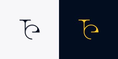 Minimalist soyut ilk harfler TE logosu. Bu logo, yaratıcı bir şekilde soyut yazı karakterine sahip. Hangi şirket ya da markanın başlattığı bu başlangıç noktası için uygun olacaktır..