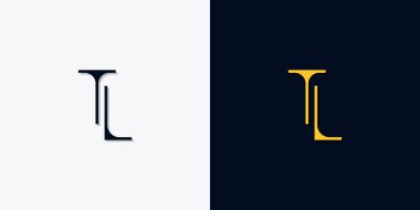 Minimalist soyut ilk harfler TL logosu. Bu logo, yaratıcı bir şekilde soyut yazı karakterine sahip. Hangi şirket ya da markanın başlattığı bu başlangıç noktası için uygun olacaktır..