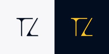Minimalist soyut ilk harfler TZ logosu. Bu logo, yaratıcı bir şekilde soyut yazı karakterine sahip. Hangi şirket ya da markanın başlattığı bu başlangıç noktası için uygun olacaktır..