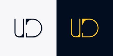 Minimalist soyut ilk harfler UD logosu. Bu logo, yaratıcı bir şekilde soyut yazı karakterine sahip. Hangi şirket ya da markanın başlattığı bu başlangıç noktası için uygun olacaktır..