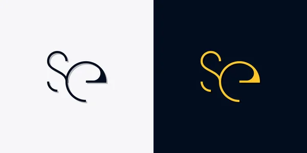 Minimalistyczne Abstrakcyjne Początkowe Litery Logo Logo Łączy Się Abstrakcyjnym Krojem — Wektor stockowy