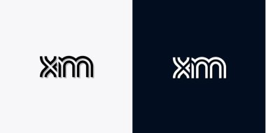 Modern Soyut Baş harf XM logosu. Bu simge, iki soyut yazı karakterini yaratıcı bir şekilde birleştirir. Hangi şirket ya da markanın bu baştaki başlattığı için uygun olacaktır.