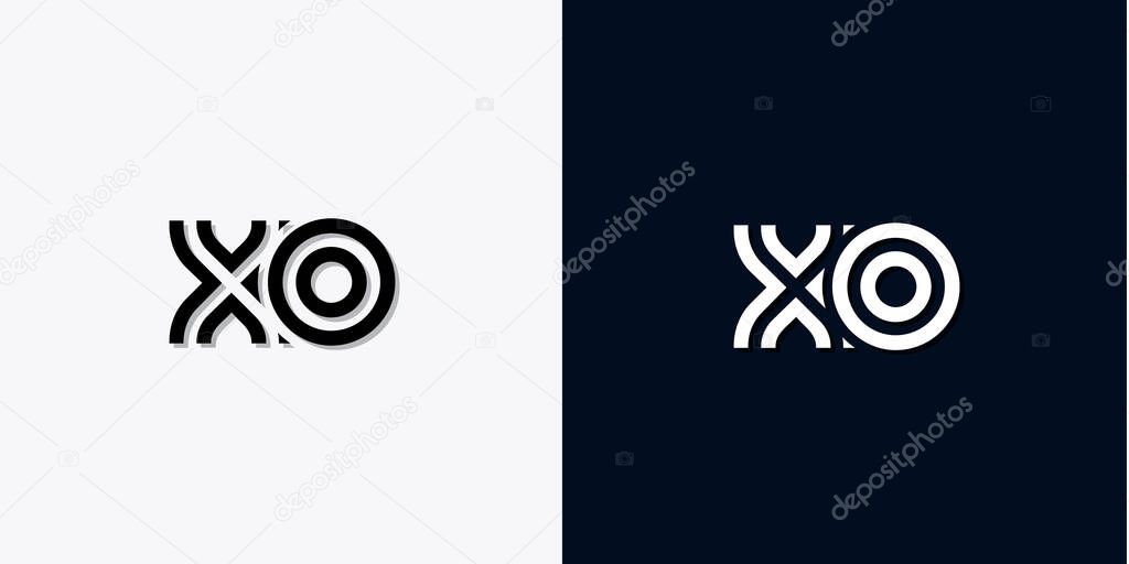 Modern Abstract Initial letter XO logo. This icon incorporate with two abstract typeface in the creative way.It will be suitable for which company or brand name start those initial.