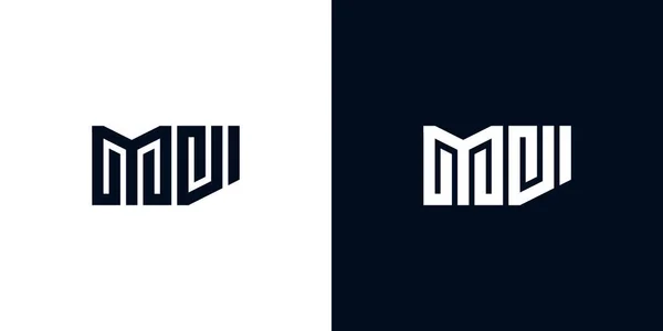 最小限の創造的な初期文字Mvのロゴ このロゴには創造的な方法で2つの創造的な手紙が組み込まれています 会社やブランド名が最初の文字を開始するのに適しています — ストックベクタ