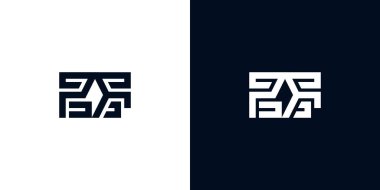 Asgari yaratıcı ilk harfler PF logosu. Bu logo yaratıcı bir şekilde iki yaratıcı harfle birleşti. İlk harfleri hangi şirket ya da markanın başlattığı uygun olacaktır..