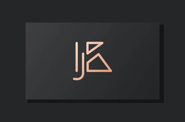 摘要豪华首字母Jk标志 这个标志以创造性的方式与抽象字体结合在一起 适用于那些公司或品牌的首字母首字母缩写 — 图库矢量图片