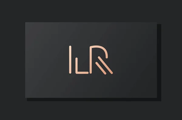 アブストラクト豪華な初期文字Lrロゴ このロゴは 抽象的な書体を創造的な方法で組み込んでいます 会社やブランド名が最初にそれらを開始するのに適しています — ストックベクタ