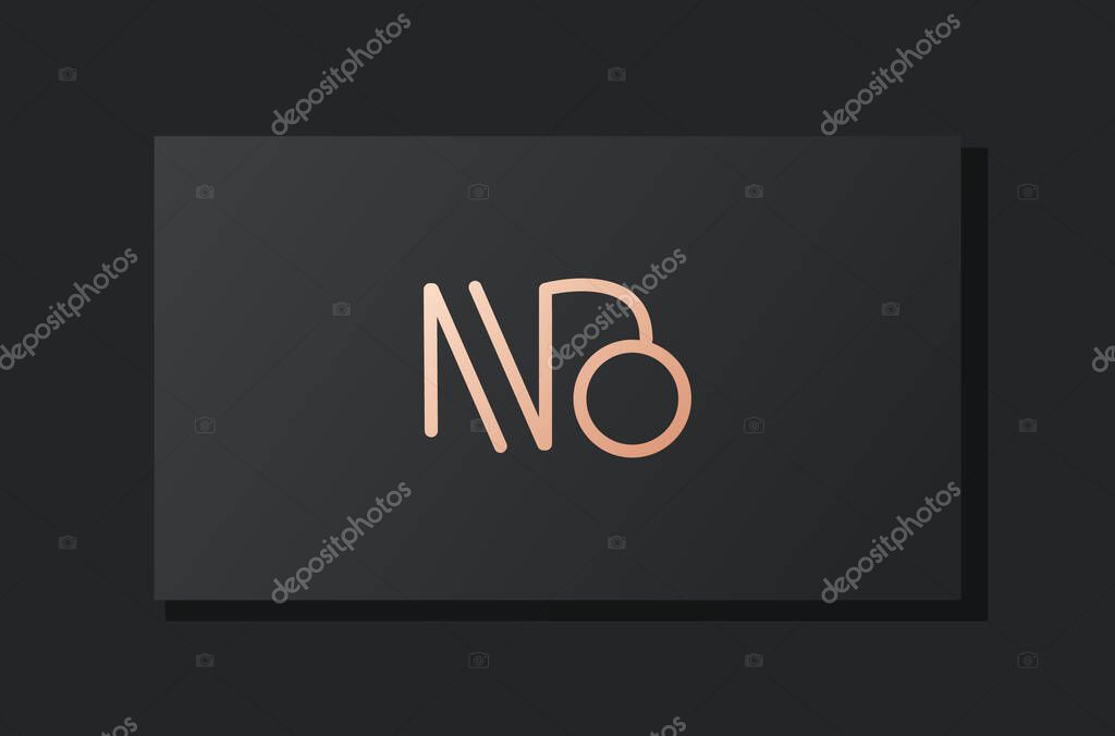Abstract luxury initial letter NB logo. This logo incorporate with abstract typeface in the creative way.It will be suitable for which company or brand name start those initial.