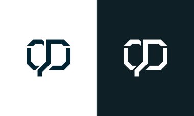 Yaratıcı asgari soyut harf QD logosu. Bu logo, yaratıcı bir şekilde soyut yazı karakterine sahip. Hangi şirket ya da markanın başlattığı bu başlangıç noktası için uygun olacaktır..