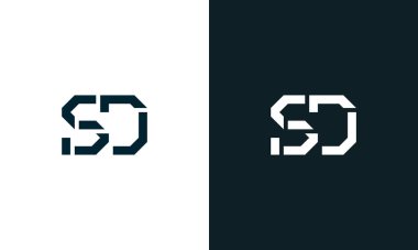 Yaratıcı, soyut SD logosu. Bu logo, yaratıcı bir şekilde soyut yazı karakterine sahip. Hangi şirket ya da markanın başlattığı bu başlangıç noktası için uygun olacaktır..