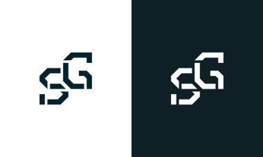 Yaratıcı asgari soyut harf SG logosu. Bu logo, yaratıcı bir şekilde soyut yazı karakterine sahip. Hangi şirket ya da markanın başlattığı bu başlangıç noktası için uygun olacaktır..