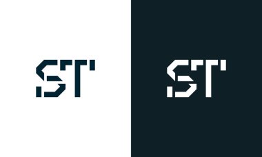 Yaratıcı asgari soyut harf ST logosu. Bu logo, yaratıcı bir şekilde soyut yazı karakterine sahip. Hangi şirket ya da markanın başlattığı bu başlangıç noktası için uygun olacaktır..