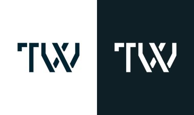 Yaratıcı asgari soyut harf TW logosu. Bu logo, yaratıcı bir şekilde soyut yazı karakterine sahip. Hangi şirket ya da markanın başlattığı bu başlangıç noktası için uygun olacaktır..
