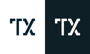 Yaratıcı asgari soyut harf TX logosu. Bu logo, yaratıcı bir şekilde soyut yazı karakterine sahip. Hangi şirket ya da markanın başlattığı bu başlangıç noktası için uygun olacaktır..