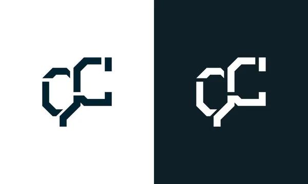 Kreatywne Minimalne Abstrakcyjne Logo Litery Logo Łączy Się Abstrakcyjnym Krojem — Wektor stockowy