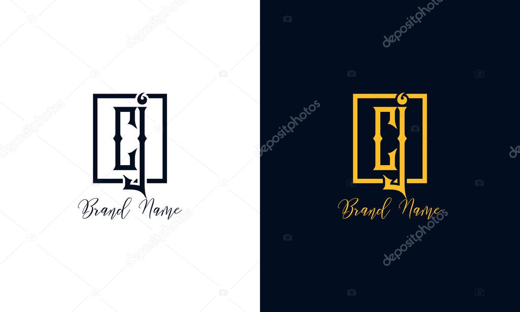 Minimal Abstract letter CJ logo. This logo incorporate with abstract typeface in the creative way.It will be suitable for which company or brand name start those initial.