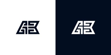 Asgari yaratıcı ilk harfler GB logosu. Bu logo yaratıcı bir şekilde iki yaratıcı harfle birleşti. İlk harfleri hangi şirket ya da markanın başlattığı uygun olacaktır..