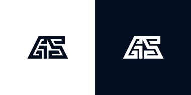 Asgari yaratıcı ilk harfler GS logosu. Bu logo yaratıcı bir şekilde iki yaratıcı harfle birleşti. İlk harfleri hangi şirket ya da markanın başlattığı uygun olacaktır..