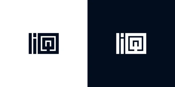 Minimalne Twórcze Początkowe Litery Logo Logo Łączy Się Dwoma Kreatywnymi — Wektor stockowy