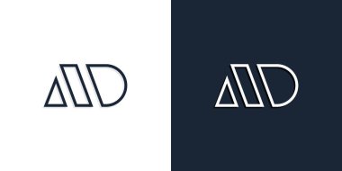 Soyut sanat eserleri AD logosunun baş harfleri. Bu logo, yaratıcı bir şekilde soyut yazı karakterine sahip. Hangi şirket ya da markanın başlattığı bu başlangıç noktası için uygun olacaktır..